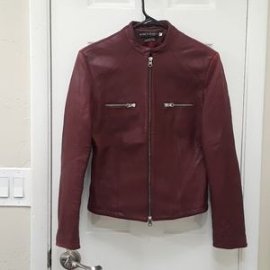 Vintage Maria Bianco Burgundy Leather Jacket